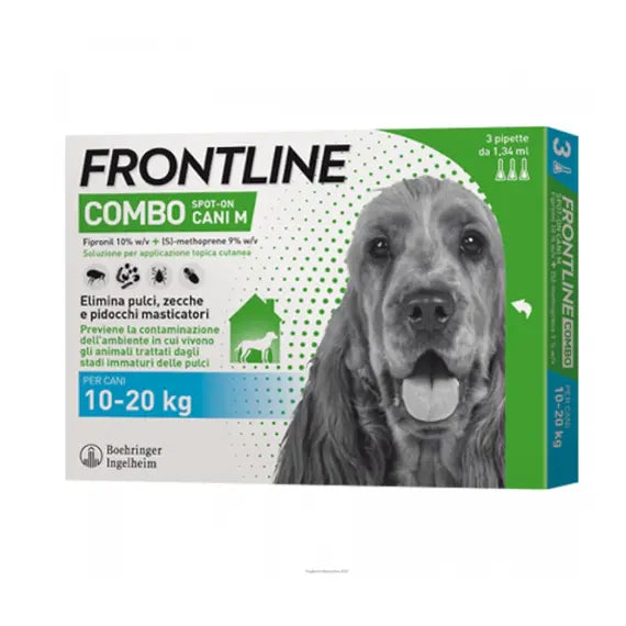 Frontline Combo Antiparassitario per Cani da 10-20kg 3 Pipette da 1,34 Ml | Acquista Online su Farmaclick