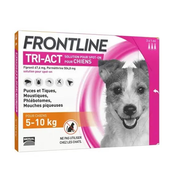 Frontline Tri Act Soluzione Spot On per Cani da 5 10 Kg 3 Pipette da 1ml | Acquista Online su Farmaclick