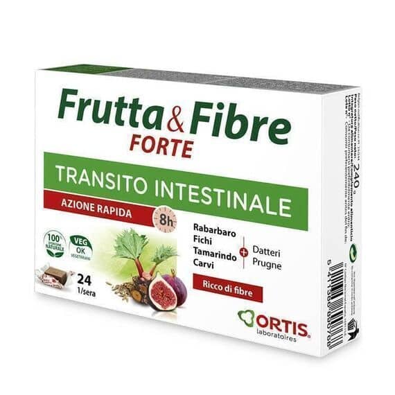 Ortis Frutta e Fibre Forte per il Transito Intestinale Azione Rapida 24 Cubetti | Acquista Online su Farmaclick