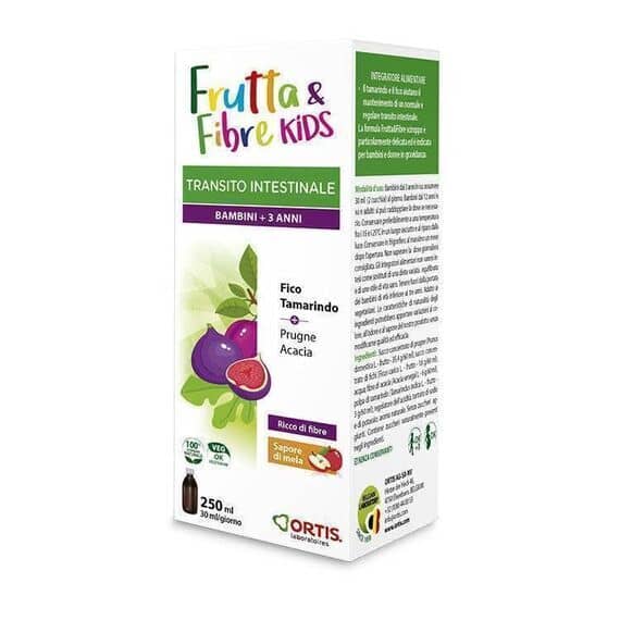 Ortis Frutta e Fibre Kids Sciroppo Transito Intestinale per Bambini 250ml | Acquista Online su Farmaclick