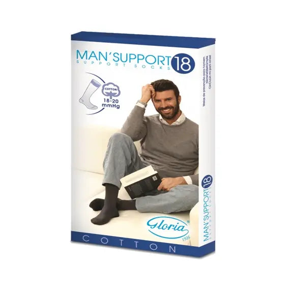 Gloria Man Support Gambaletti Cotone 18 Blu | Acquista Online su Farmaclick
