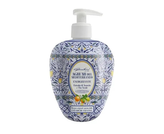 Gandini Agrumi del Mediterraneo Energisierendes Flüssigseifenbad mit Orangen- und Grüntee-Extrakt 500 ml