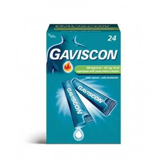 Gaviscon 24 Bustine da 10 Ml Aroma Menta | Acquista Online su Farmaclick
