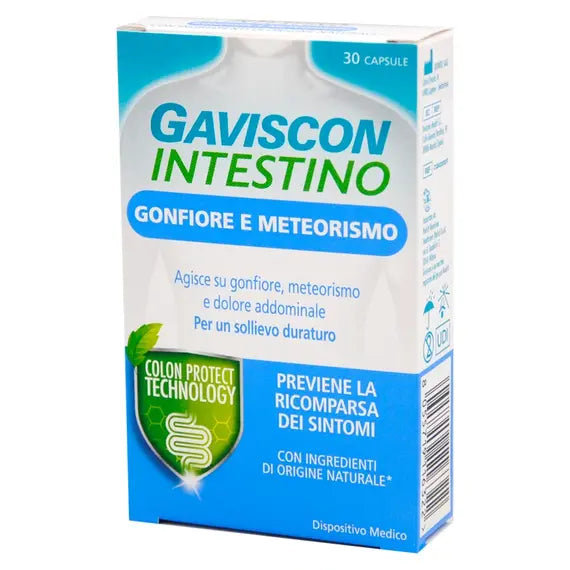 Gaviscon Intestino Gonfiore e Meteorismo 30 Capsule | Acquista Online su Farmaclick