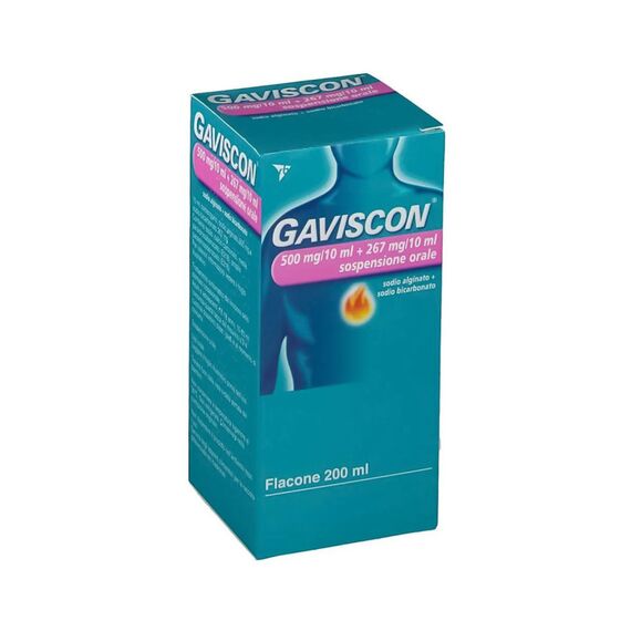 Gaviscon Sospensione Orale 500mg+267mg/10ml 200ml | Acquista Online su Farmaclick
