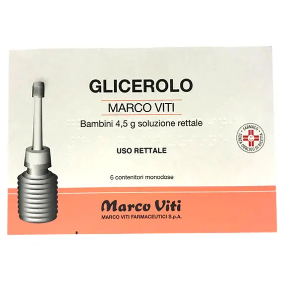 Glicerolo Soluzione Rettale Marco Viti 6 Contenitori Monodose Bambini 4.5g | Acquista Online su Farmaclick