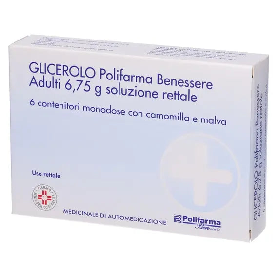 Glicerolo Polifarma Benessere Adulti 6,75g Soluzione Rettale 6 Contenitori | Acquista Online su Farmaclick