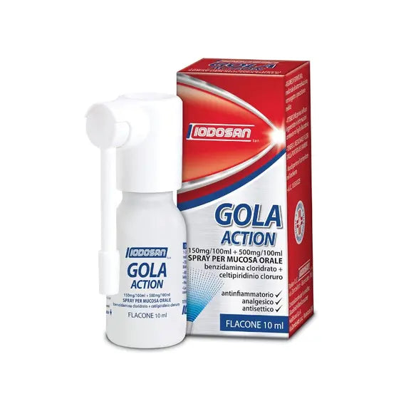 Iodosan Gola Action Spray 150mg/100ml + 500mg/100ml 10ml | Acquista Online su Farmaclick