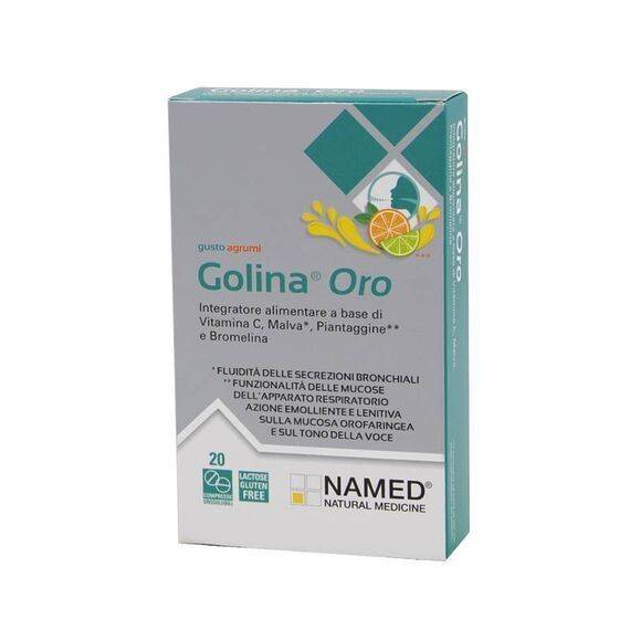 Named Golina Oro Integratore per le Vie Respiratorie 20 Compresse Gusto Agrumi | Acquista Online su Farmaclick