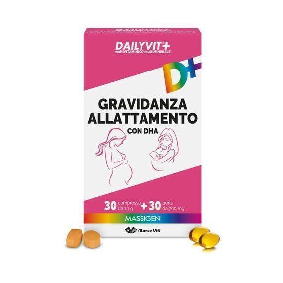 Dailyvit+ Gravidanza e Allattamento Viti Integratore Alimentare 30 Perle + 30 Compresse | Acquista Online su Farmaclick