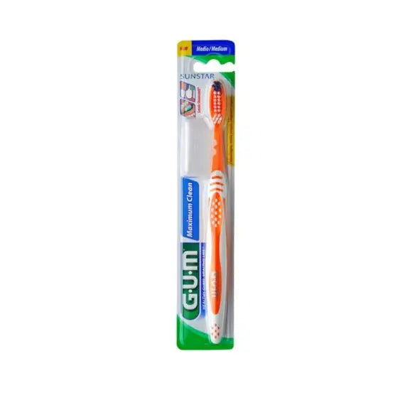 Gum Maxiumum Clean Spazzolino Medio Bianco e Arancione | Acquista Online su Farmaclick