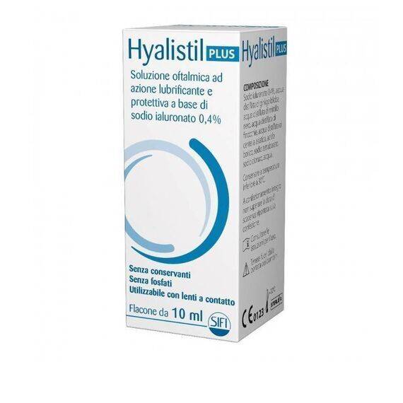 Gocce Oculari Hyalistil Plus Acido Ialuronico 0,4% Acqua Distillata di Ginkgo Biloba + Mirtillo Nero + Finocchio + Centella Asiatica 10 Ml | Acquista Online su Farmaclick