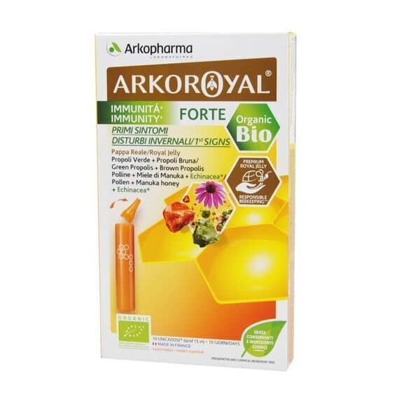 Arkopharma Arkoroyal Immunitã Forte Bio Primi Sintomi Disturbi Invernali 10 Unicadose da 15 Ml | Acquista Online su Farmaclick