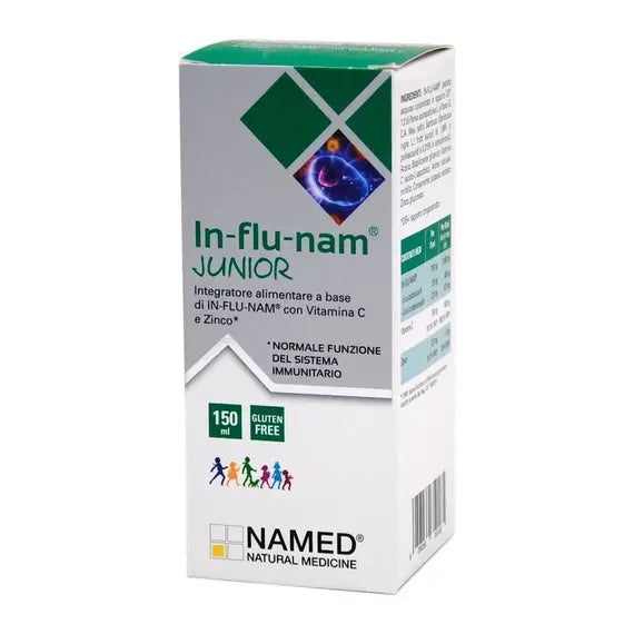 Named Influnam Junior Integratore Alimentare di Vitamina C e Zinco 150 Ml | Acquista Online su Farmaclick