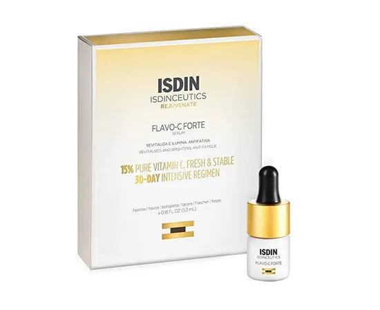 Isdin Isdinceutics Flavo C Forte Anti-Falten Aufhellendes Antioxidatives Gesichtsserum 3 Ampullen
