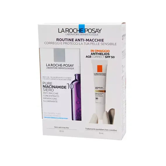 La Roche Posay Routine Anti-macchie Pure Niacinamide 10 Siero 30 Ml + Anthelios Age Correct Spf 50 in Omaggio | Acquista Online su Farmaclick