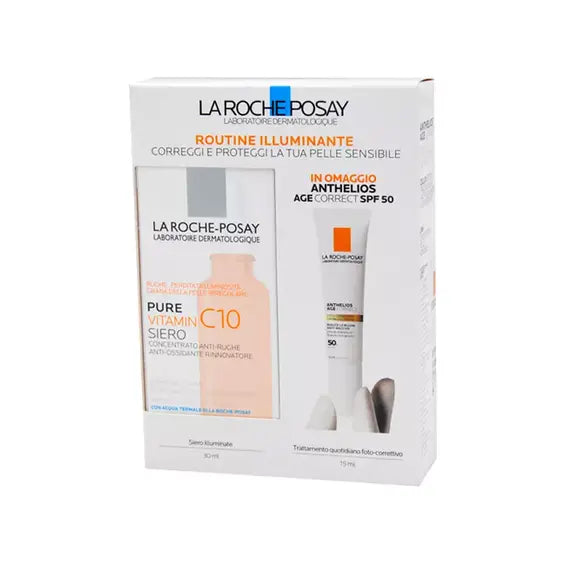La Roche Posay Routine Illuminante Pure Vitamina C10 30 Ml + Anthelios Age Correct Spf 50 in Omaggio | Acquista Online su Farmaclick