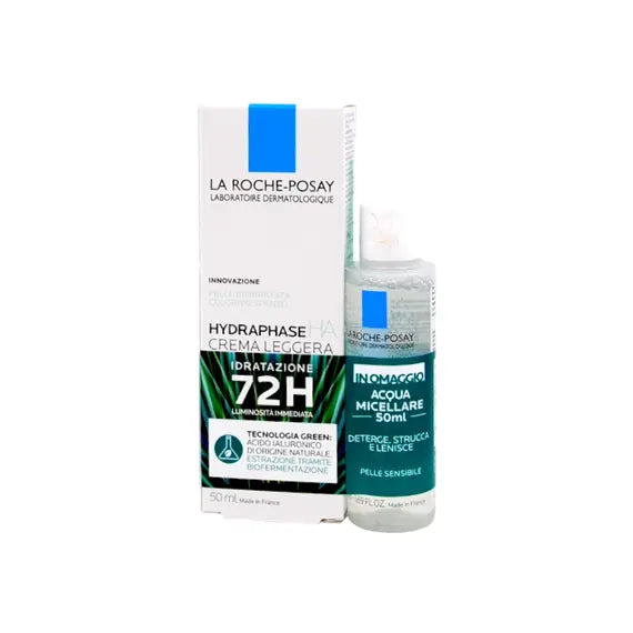 La Roche Posay Hydraphase Ha Crema Leggera Idratazione Intensa 50 Ml + Omaggio Acqua Micellare Ultra per Pelle Reattiva Detergente e Struccante 50 Ml | Acquista Online su Farmaclick