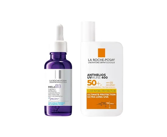 La Roche Posay Anti-Pigmentierungs-Protokoll Mela B3 Intensivserum 30 ml + Anthelios UVMune 400 Fluid 50 ml