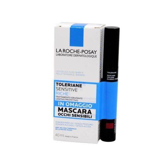La Roche Posay Toleriane Sensitive Riche Trattamento Viso Idratante Lenitivo Protettivo 40ml + in Omaggio Mascara Volume | Acquista Online su Farmaclick