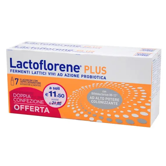 Lactoflorene Plus Fermenti Lattici Vivi Ad Azione Probiotica 7 Flaconcini da 10 Ml + 1 Confezione Omaggio | Acquista Online su Farmaclick