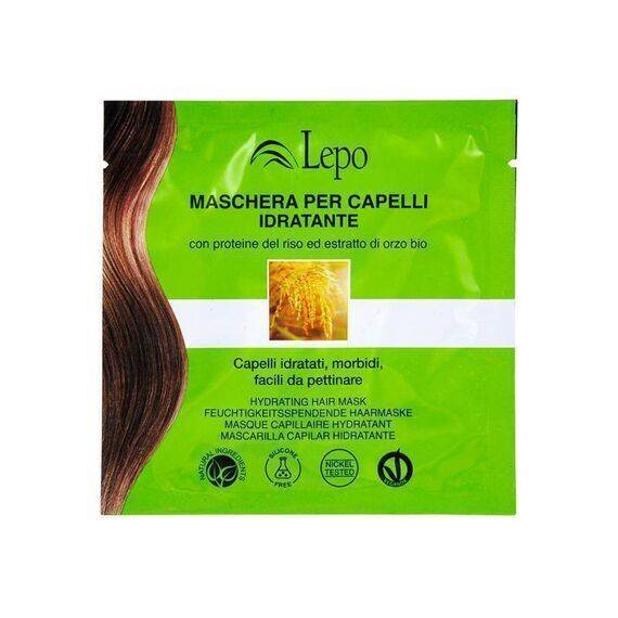 Lepo Maschera per Capelli Idratante con Proteine del Riso Ed Estratto di Orzo Bio 20 Ml | Acquista Online su Farmaclick