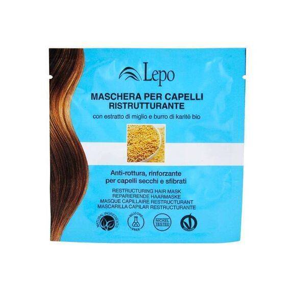 Lepo Maschera per Capelli Ristrutturante con Estratto di Miglio e Burro di Karitã¨ Bio 20 Ml | Acquista Online su Farmaclick
