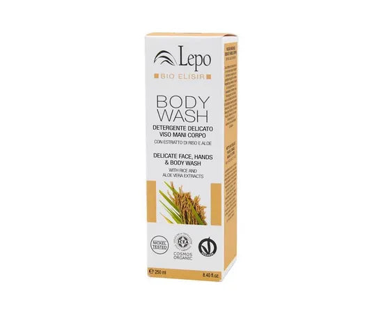 Lepo Body Wash Sanftes Reinigungsmittel für Gesicht Hände Körper 250ml