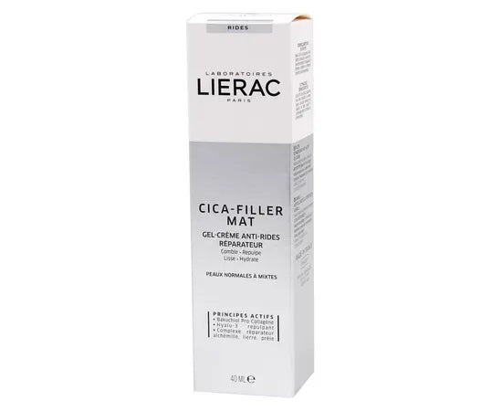 Lierac Cica-Filler Mat Gel Crema Anti Rughe Riparatore 40 Ml Pelle Normale E Mista