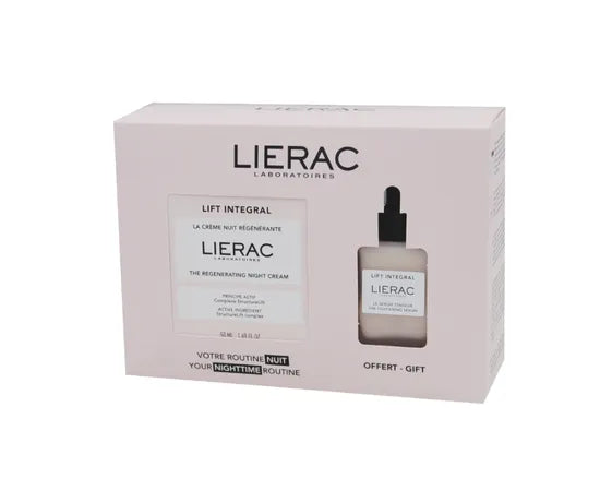 Lierac Lift Integral Nachtbehandlung Regenerierende Nachtcreme 50 ml + Lifting-Serum 15 ml