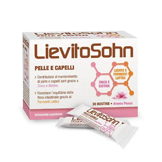 Lievitosohn Pelle e Capelli Integratore Alimentare Gusto Pesca 30 Bustine | Acquista Online su Farmaclick