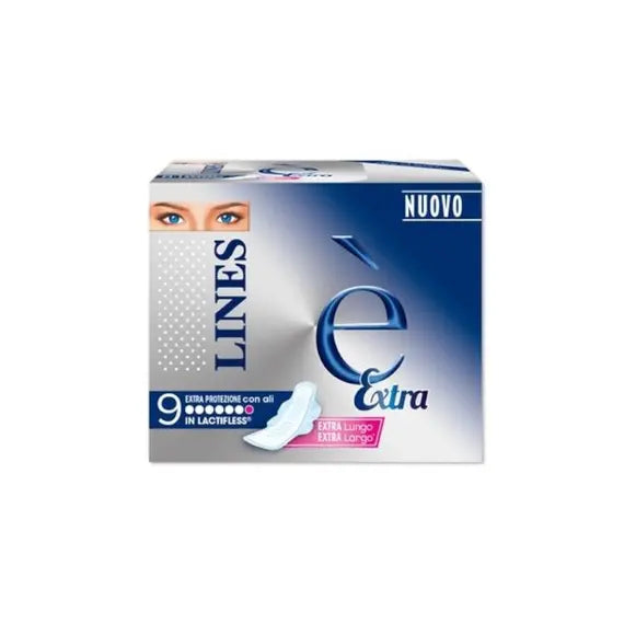 Lines E' Extra Lungo Assorbenti 9 Pezzi | Acquista Online su Farmaclick