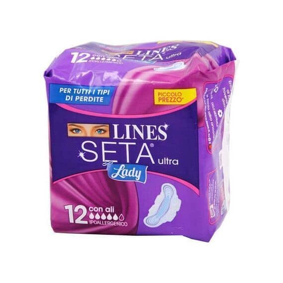 Lines Seta Ultra Lady con Ali 12 Assorbenti | Acquista Online su Farmaclick