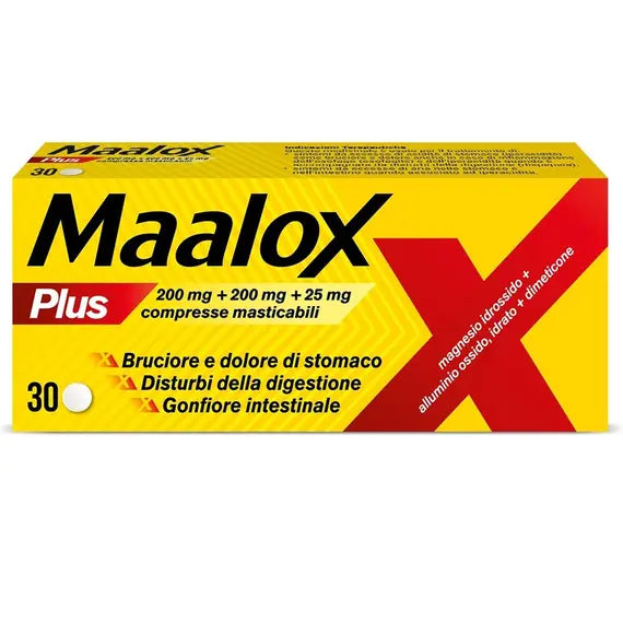 Maalox Plus 30 Compresse Masticabili | Acquista Online su Farmaclick