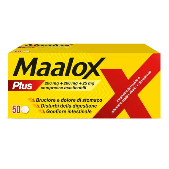 Maalox Plus 50 Compresse Masticabili | Acquista Online su Farmaclick