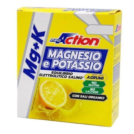 Proaction Mg + K Integratore Alimentare a Base di Magnesio Potassio con Sali Organici Gusto Agrumi 10 Bustine | Acquista Online su Farmaclick