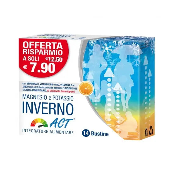 Magnesio e Potassio Inverno Act 14 Bustine | Acquista Online su Farmaclick