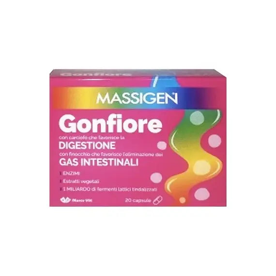 Massigen Gonfiore Integratore Alimentare per la Digestione 20 Capsule | Acquista Online su Farmaclick