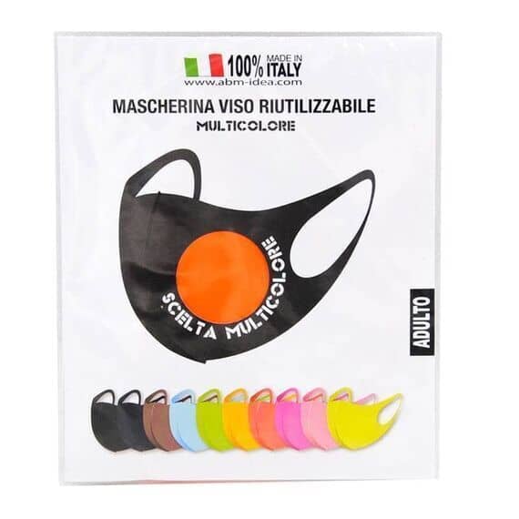 Mascherina Lavabile e Riutilizzabile in Lycra per Adulti Colore Arancione Fluo | Acquista Online su Farmaclick