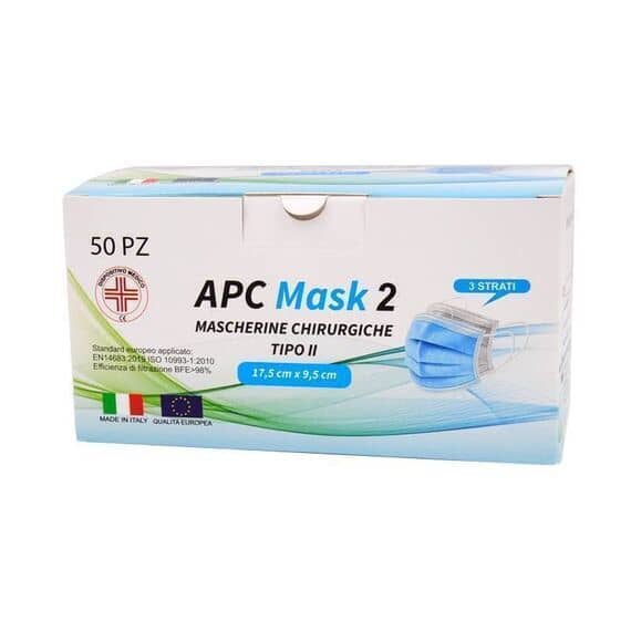 Mascherine Chirurgiche per Adulti Made in Italy 50 Pezzi Col. Celeste | Acquista Online su Farmaclick