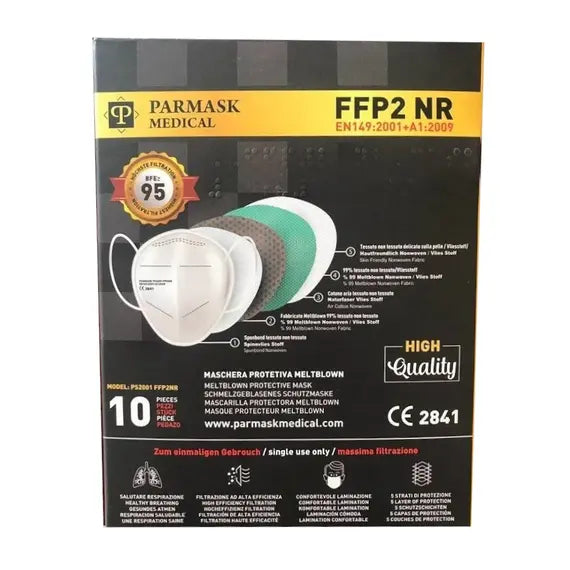 Mascherina Ffp2 Nera Confezione da 10 Pezzi | Acquista Online su Farmaclick