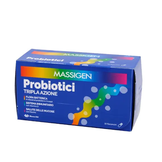Massigen Probiotici Tripla Azione Flaconcini 10 X 8 Ml | Acquista Online su Farmaclick