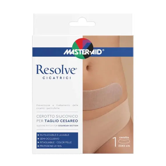 Master Aid Resolve Cicatrici Cerotto Siliconico per Taglio Cesareo 1 da 22 per 5 Cm | Acquista Online su Farmaclick