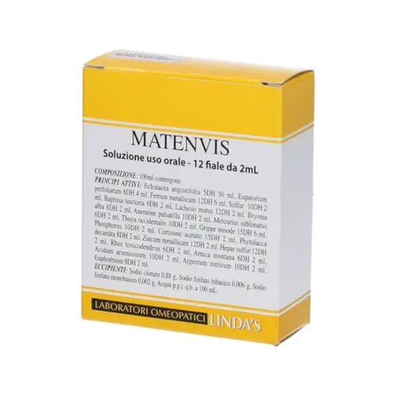 Linda's Matenvis 12 Fiale da 3 Ml Omeopatiche per la Gola | Acquista Online su Farmaclick