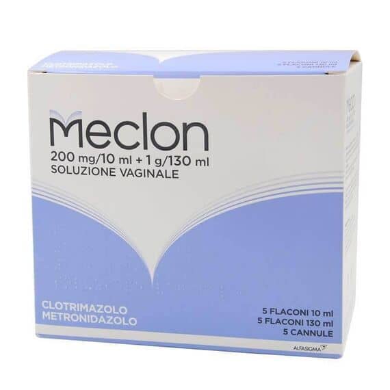 Meclon Soluzione Vaginale 5 Flaconi 130 Ml + 5 Flaconi 10 Ml | Acquista Online su Farmaclick