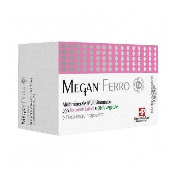 Megan Ferro Integratore Alimentare Multivitaminico 30 Softgel + 30 Compresse | Acquista Online su Farmaclick