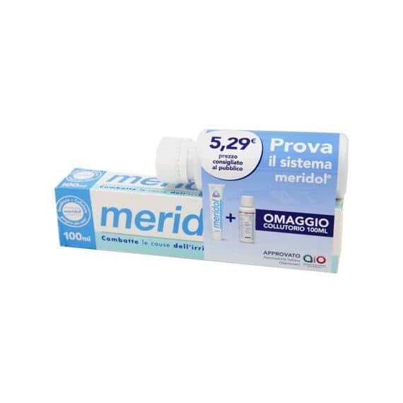 Meridol Dentifricio Protezione Gengive 100 Ml + Meridol Collutorio Protezione Gengive da 100 Ml in Omaggio | Acquista Online su Farmaclick