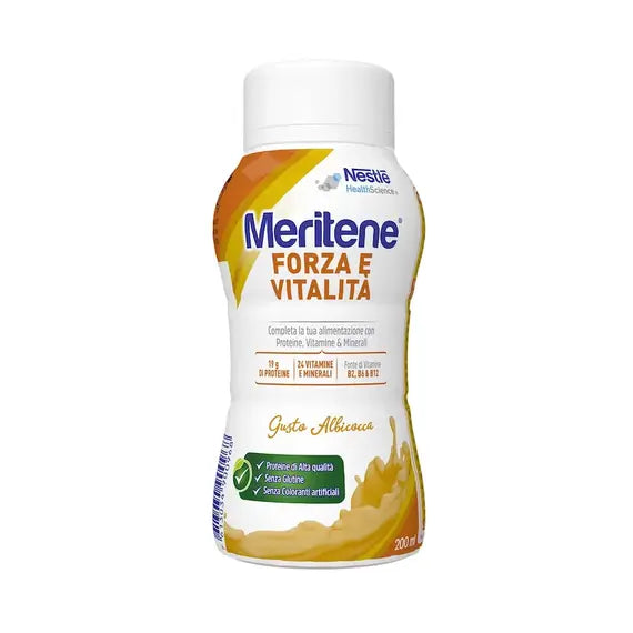 Meritene Forza e Vitalitã Drink Integratore Alimentare Multivitaminico e Iperproteico Gusto Albicocca 200 Ml | Acquista Online su Farmaclick