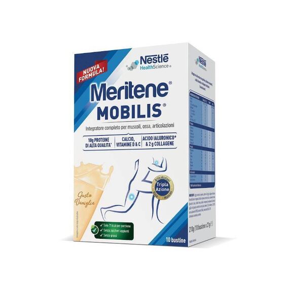 Meritene Mobilis Integratore per Muscoli, Ossa e Articolazioni Gusto Vaniglia 10 Bustine | Acquista Online su Farmaclick