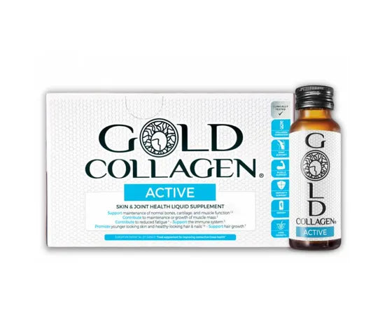 Gold Collagen Active Flüssiges Nahrungsergänzungsmittel für Haut, Haare und Gelenke 10 Fläschchen à 50 ml